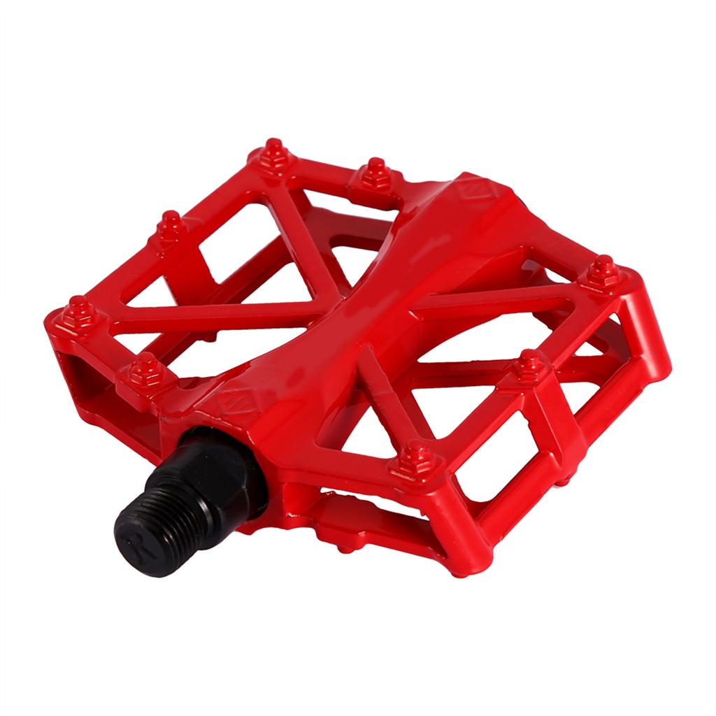 1 Pair Aluminium Alloy Mountain Bike Cycling Sealed Bearing Pedals(red)