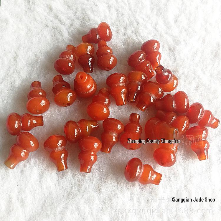 Red Agate Chalcedony Gourd Beads for DIY Jewelry Making