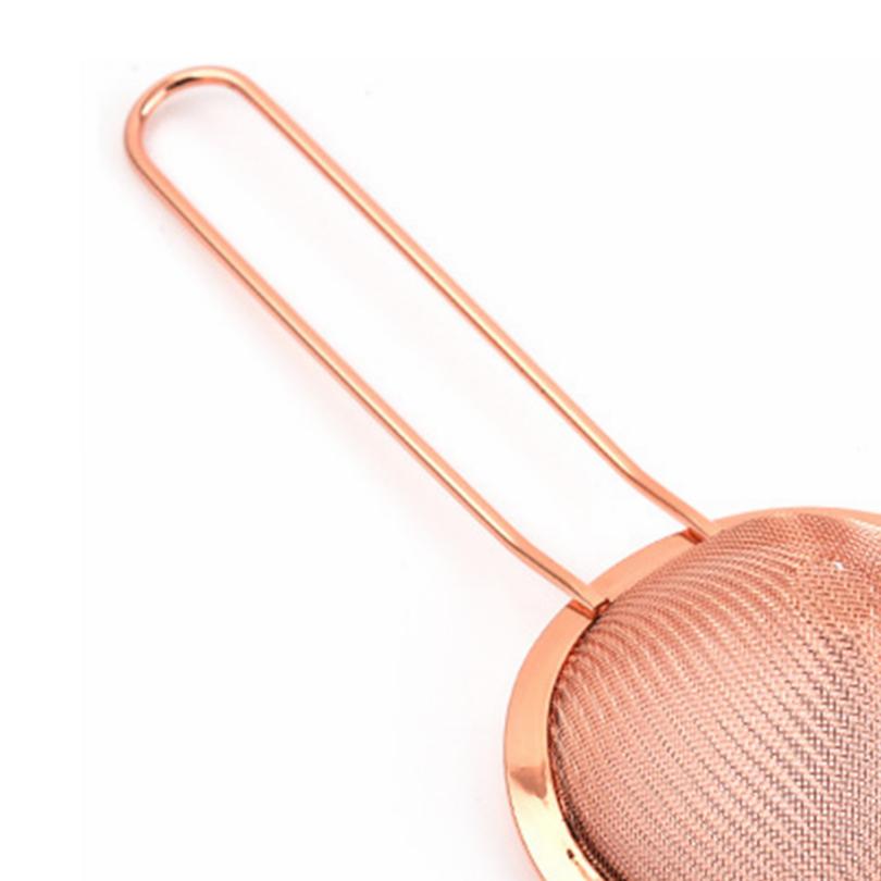 Rose Gold 304 nerezové sítko na koktejly ve tvaru kužele na koktejly / čajové bylinky / káva, jemné sítko