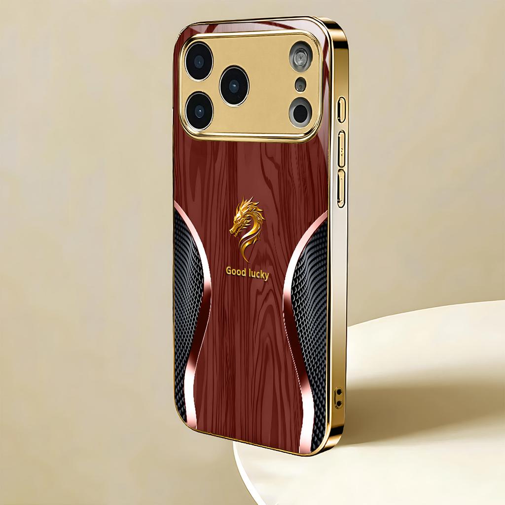 Classica Lusso Di Fascia Alta Custodia per Telefono Vetro Galvanizzato TPU Custodia per Telefono per iPhone 17 16 15 14 13 12 11pm Pro Plus Resistente alle Cadute