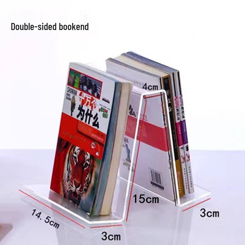 Acrylic Bookends and Stand for Books, Booklets, Records, and Displays