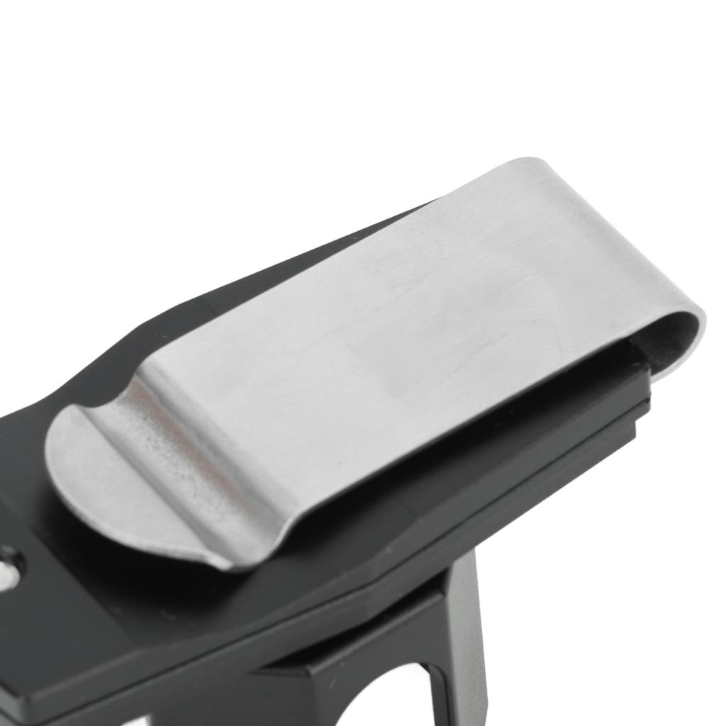 Aluminum Alloy Octagonal Billiard Pool Cue Chalk Holder with Clip Billiard Pool Cue Snooker Accessory Black