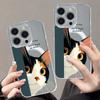 Kawaii Calico Cat Wireless Charging Transparent Case for iPhone 17 Air 16 15 14 13 12 11 Pro Max Silicone Soft Edge Hard Cover