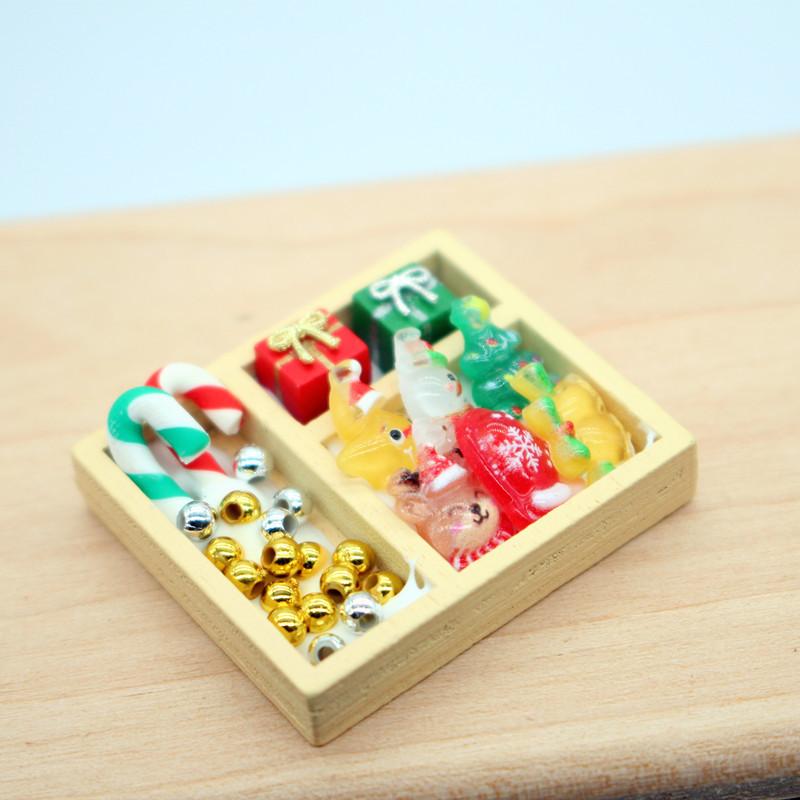 1 Set Mini Hanging Tree Model Dollhouse Colourful Candy Christmas Gift Box Miniatures Holiday Decoration Doll Accessories