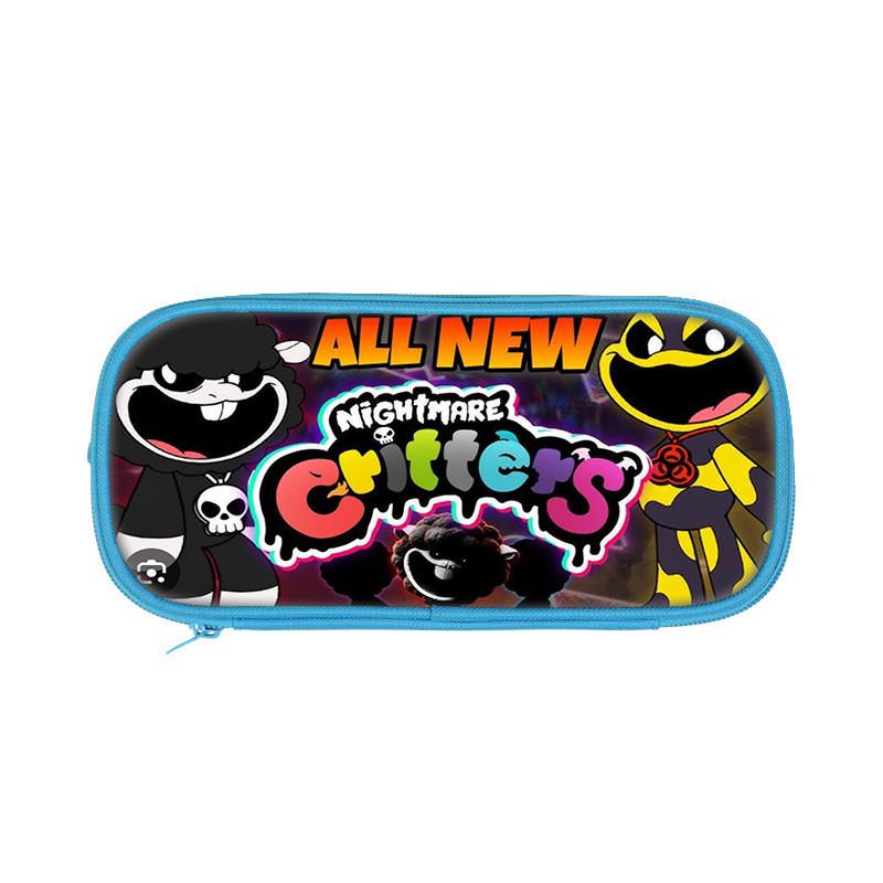 Nightmare Critters Double Layer Pencil Case With Nylon Material For Students And Kids
