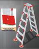 2M Multifunctional Aluminum Alloy Foldable A-frame Telescopic Ladder for Indoor Climbing