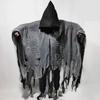 Gotischer Kapuzenumhang Zerfetzter Zombie Cosplay Kostüm Halloween Geisterrobe Gruselige Party Requisiten Tag der Toten Outfit