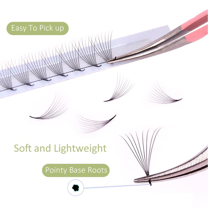 Premade Fans Lash Extensions Sharp Narrow Base Thin Pointy Stem 5D 6D 8D 10D 12D 14D 30D 40D Super Fans Premade Ready Fan Lashes