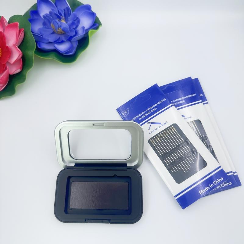 Magnetic Sewing Needles Holder Black Rectangle Sewing Needle Storage Case Buttons Pins Storage Box for Sewing Tool Accessories