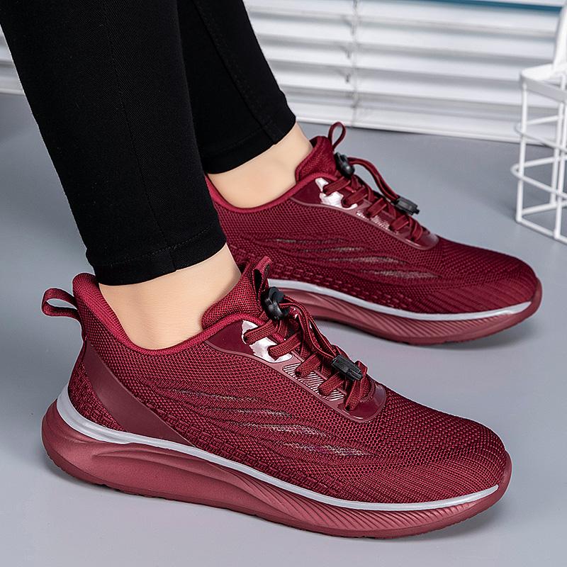 Brand Spring and Autumn Non-slip Lightweight Walking Shoes Casual Sports Breathable Mom Shoes