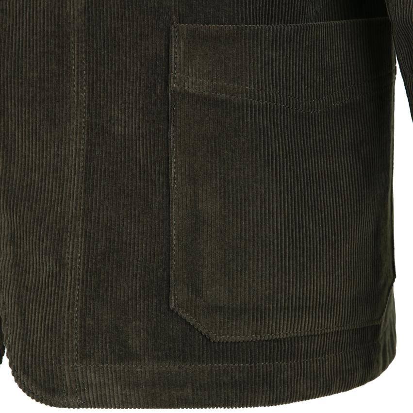 Ausgang Corduroy Französische Arbeitsjacke (khaki)