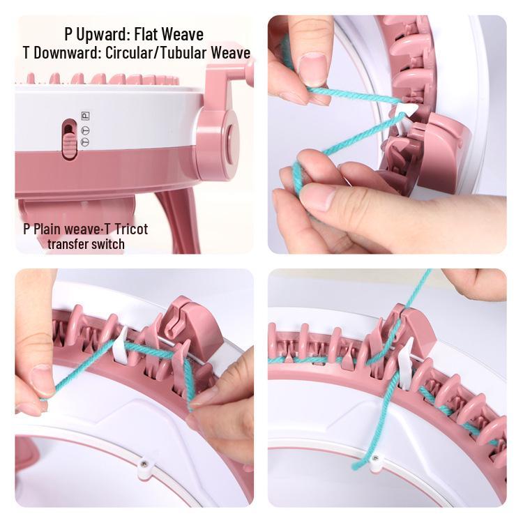 Hand-Cranked Kids Knitting Loom for Socks, Scarves, and Sweaters - Home & Kindergarten Toy