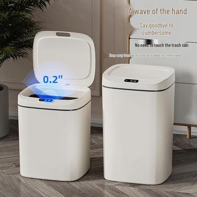 High-Tech Automatic Trash Can with Lid for Kitchen and Bathroom
