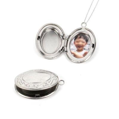 [Onoma] Onm Photo Pendant Antique Stainless Steel Frame Necklace (38815199)