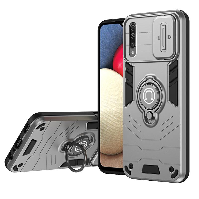 For Samsung A50 A50S A30S Black Armor Magnetic Ring Bracket Phone Cases For Samsung Galaxy A30S Hard Heavy Duty Anti Fall Cover