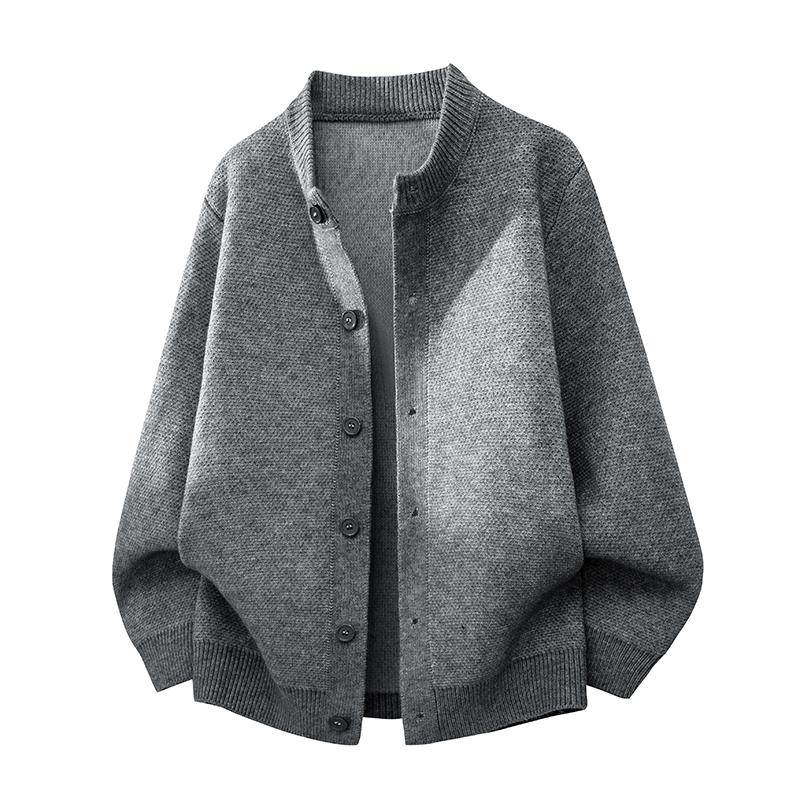 

Осенне-зимний свитер-кардиган однотонный на пуговицах с длинным рукавом повседневный топ XXL серый