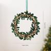Matte Green Gradient Snowflake Christmas Tree Ornament PET Acrylic Hanging Decor Holiday Home Decoration