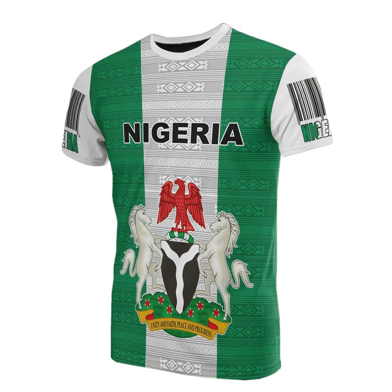 Nigeria Flag Men's T-shirts Nigerian Emblem Graphic Print Africa Clothing Ropa Hombre Summer Oversized Short Sleeve Male Tops