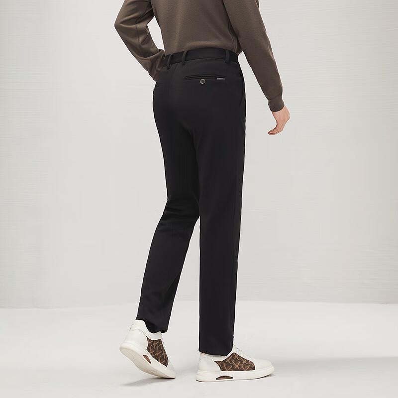 

SEPTWOLVES Men s Autumn/Winter Knitted Brushed Straight Casual Pants 30