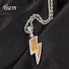 Men's Copper Alloy Hip Hop Necklace Claw Setting Shiny Zircon Inlay Anti-Allergic Fashion Statement Jewelry Accessories