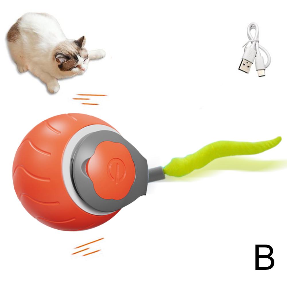 

Pet Smart Rolling Ball 50mm Dog/Cat Pet Interactive Electric Toys Easy to Clean Rolling Ball Dog Toy Pet Supplies Rechargeable помаранчевий