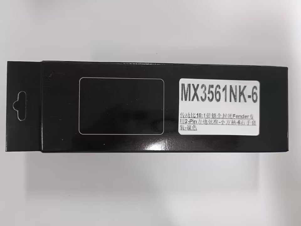 Musiclily Pro 6-Piece Locking Tuning Pegs with 2-Pin 18:1 Gear Ratio, Hex Buttons, for Fender Strat, Telecaster, and Electric Guitars, Nickel