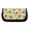 Pen Case Double Layer Metal Zipper Durable 300D Polyester with Double Compartments for School Office Travel for Daily School Use