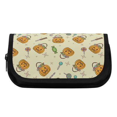Pen Case Double Layer Metal Zipper Durable 300D Polyester with Double Compartments for School Office Travel for Daily School Use