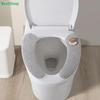 Soft Fluffy Toilet Seat Covers - Self-Adhesive Washable Bathroom Cushion Pads with Cute Bear Decoration