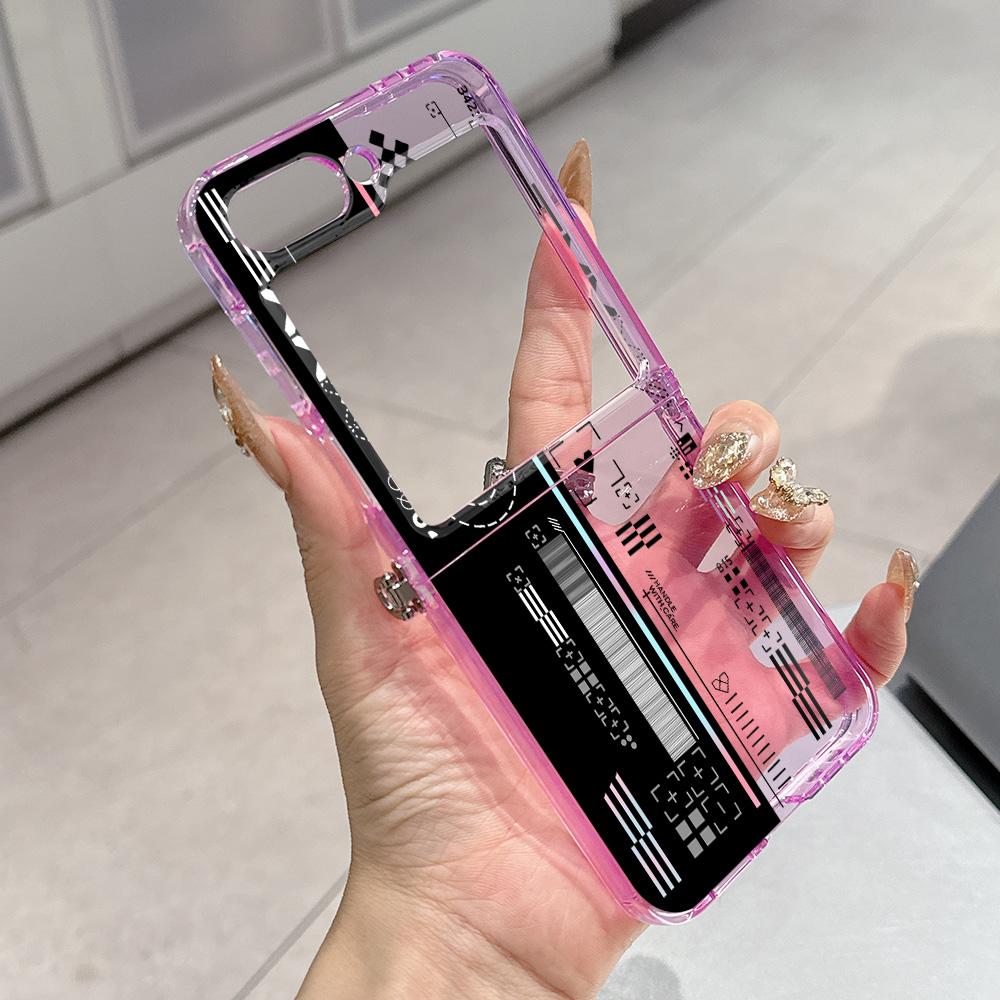 

Hot Fashion Game CS Clear GO Metal Connector Phone Case for Samsung Galaxy Z Flip3 Flip4 Flip5 Flip6 Flip7 Candy Color Soft TPU Samsung Z Flip5 5G