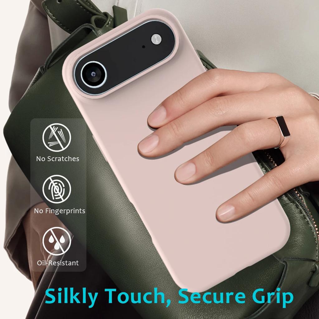 Fashion Pure Color Original Liquid Silicone Case For IPhone 17 Pro Max Air 16 15 14 13 12 Skin-friendly Shockproof Protect Cover