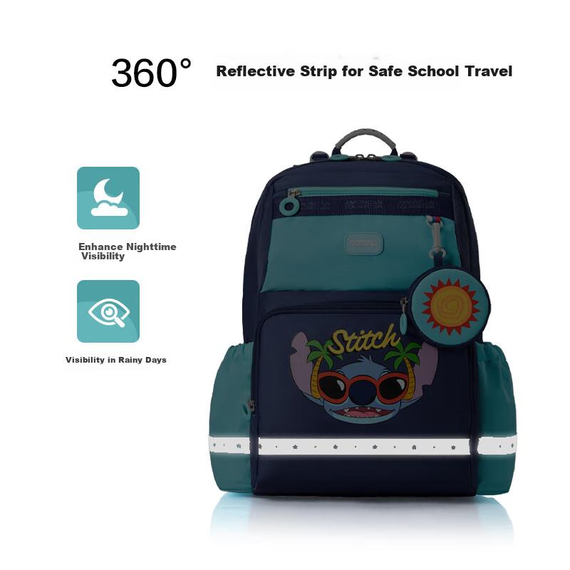 AMERICAN TOURISTER Comfortable Student Backpack for Grades 3-4, Children's Antibacterial Lightweight