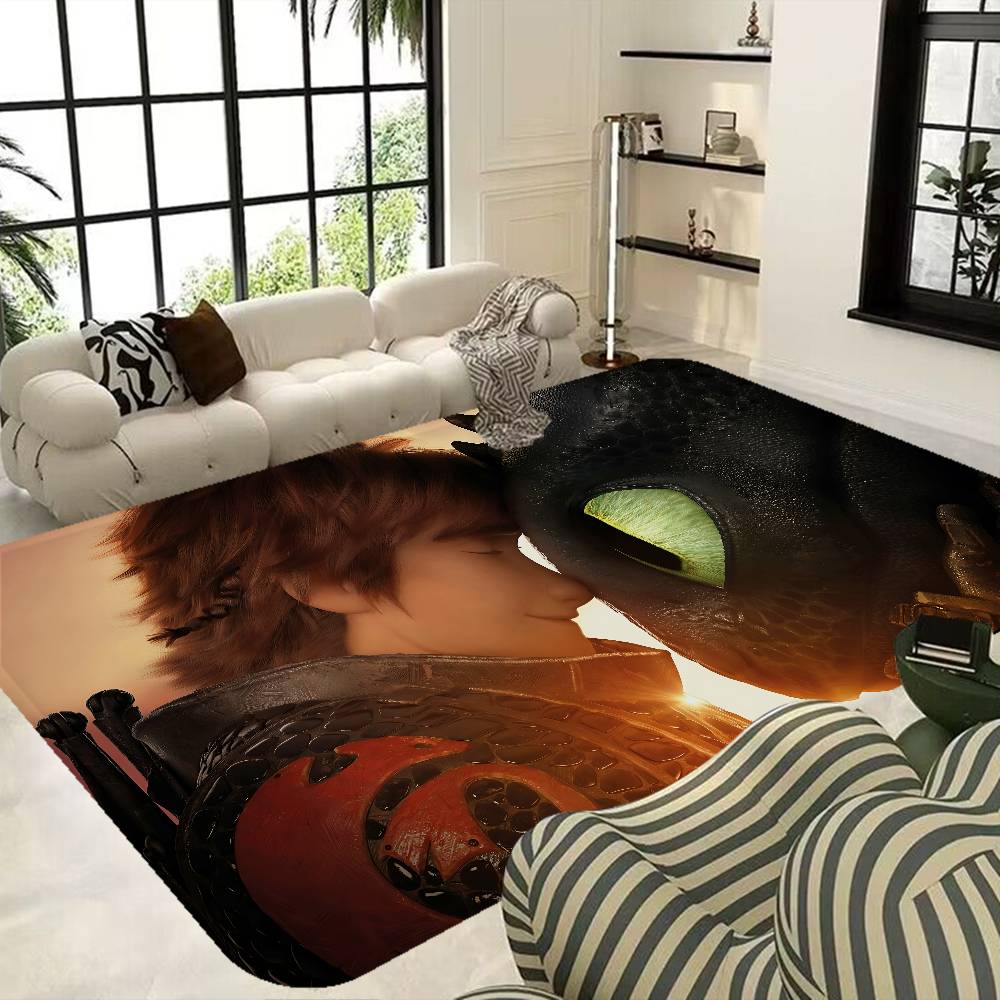 Film How To T-Train Your D-Dragon Bathroom Mat Kids Room Bedroom Decoration Balcony Anti-Slip Doormat Living Room Welcome Rug