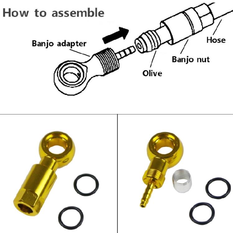 Professional Brake Line Directs Connect Fitting High Performances Brake Line for Mountain Bike Maintenance