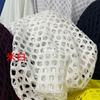 Tessuto a Rete Elastica Traforato Maglia Larga a Rombo Materiale Rete da Pesca per Costumi Fai-da-te Abiti Cucito Tessuto da Palco Sottile Morbido