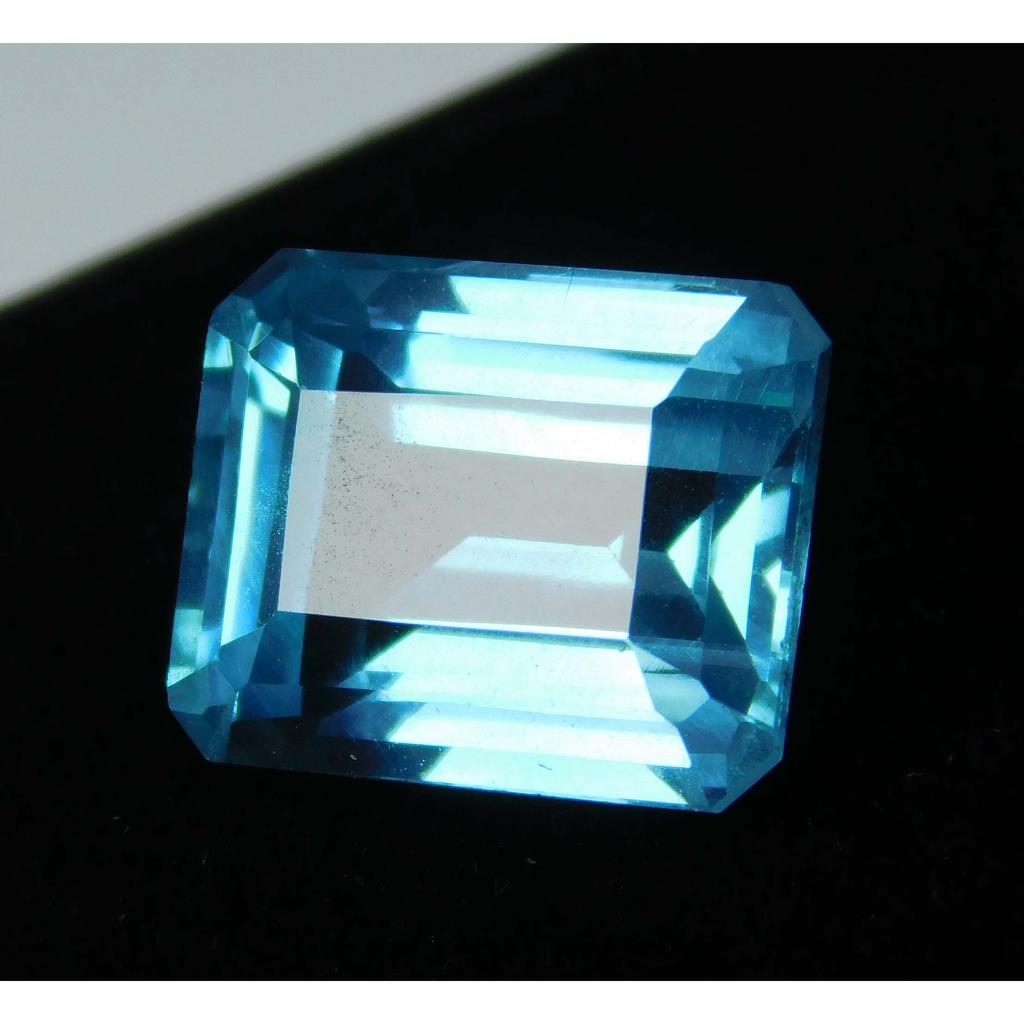 Natural Sapphire Loose Gemstone 7 ct Montana Emerald Cut Ring Making September Birthday Birthstone