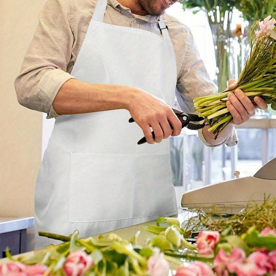 1pc Adjustable Bib Apron Waterproof & Oilproof, Suitable For Home Kitchen Cooking, Chef, Outdoor BBQ And Painting, Kitchen