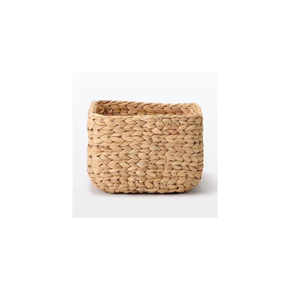 MUJI Rectangular Basket, Medium, 34cm (W) X 23cm (D) X 16cm (H), Water Hyacinth, Item No. 12361091