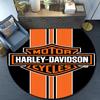 Harley-davidson Motorcycle Artwork Round Rug for Livingroom,Bedroom, Palyroom, Chair Rug, Area rug, Circle Carpet, Fan Christmas gift