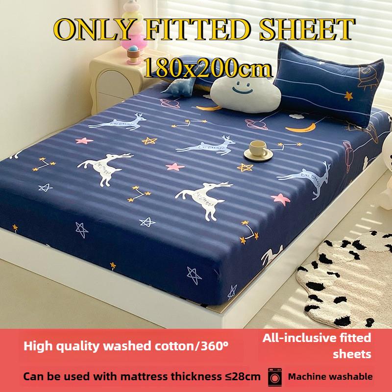 Sábana Bajera No se decolora No hace bolitas Sábana de una pieza Antideslizante Multiespecificación Ropa de Cama Cubrecama Protector