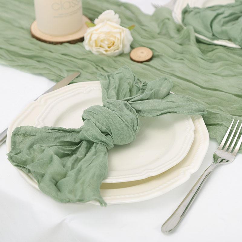 6pcs Napkins Wrinkled Dinner Napkins Soft Cotton Table Napkins Decorative Cloth Napkins for Weddings Parties Family Everyday Use