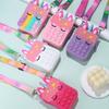 Hot Rianbow Cross Bag Fidget Toys For Children Christmas Gifts Push Its Bubble Stress Relief Sensory Toys Coin Purse Girls