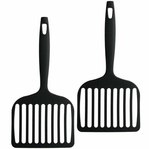Nagao Tsubame-Sanjo Okonomiyaki Spatula, Large, 2-Piece Set, 66 Nylon, Black, Made In Japan