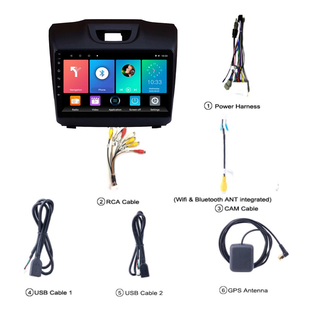 icreative Android Car Player For Chevrolet S10 Isuzu DMAX 2015-2018 Car Radio Android Carplay 2 DIN 9 Inch GPS Navigation Multimedia Player