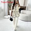 Casual Womens Two Piece Suit With Pockets For Autumn Comfort Wear