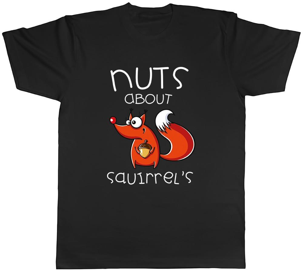 Nuts about Squirrels Mens T-Shirt Scurry Nutty Bush Tailed Tee Gift XL