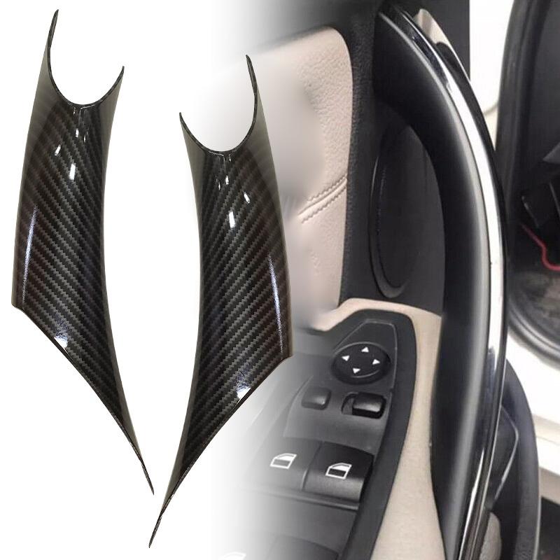 Carbon Fiber Inner Door Handle Cover Trim Car Interior Upgrades Stickers Accessories For BMW F30 F31 3 Series F32 F36 4 Series