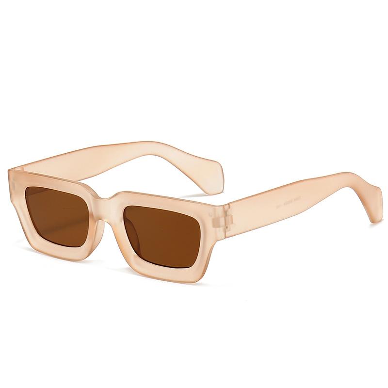 Retro concave small frame square sunglasses trendy street fashion UV protection outdoor riding unisex stylish
