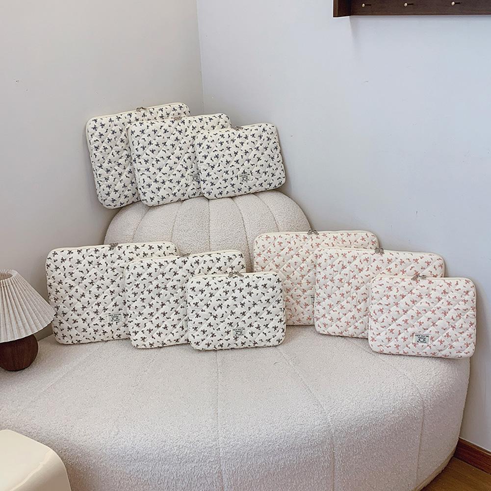 11 Inch/14 Inch/15 Inch Laptop Bag Flower Print Laptop Sleeve Quilted Laptop Carrying Case Pouch Computer Bag Tablet Storage Bag