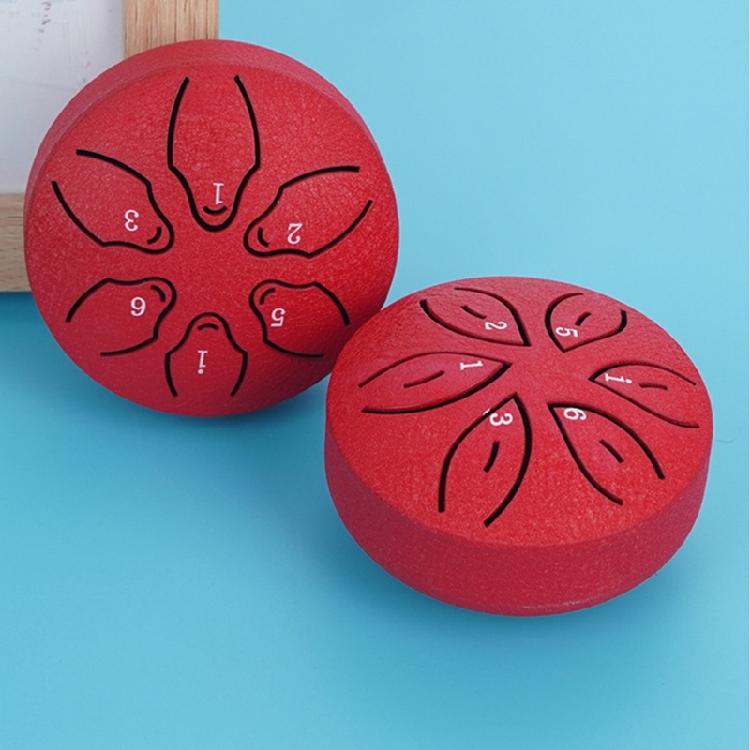 Steel Tongue Drum 3In 6 Notes Ethereal Drum Music Drum Yoga Meditation Percussion Instrument for Stress Relief